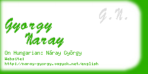 gyorgy naray business card