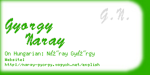 gyorgy naray business card